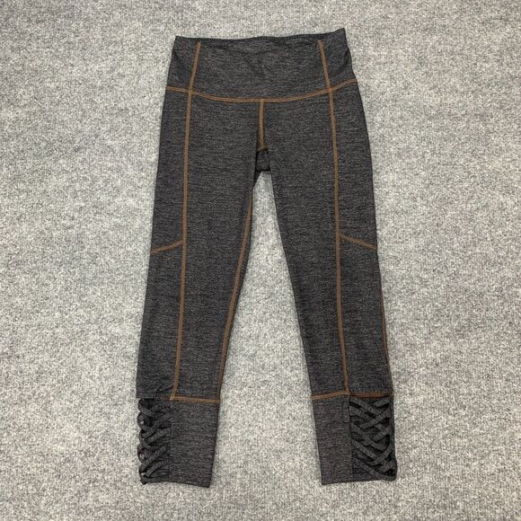 Athleta Mind of Matter Capri Womens XXS 2XS Cut Out Hem Leggings Stretch Pull On - Picture 2 of 12